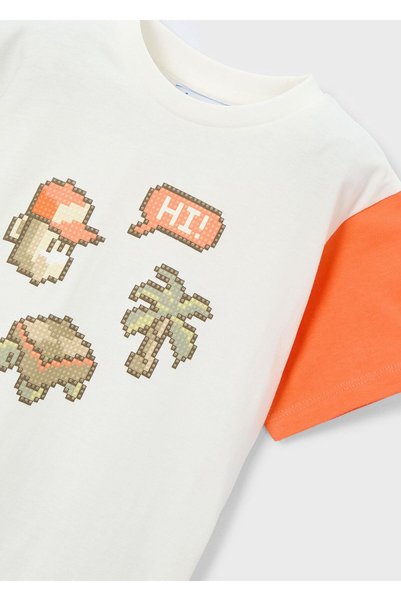 MAYORAL Boy's Printed Tshirt Cream