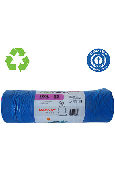Resaco Pungi standard din plastic reciclat, 120L, cu șnur de strângere, 70x10...