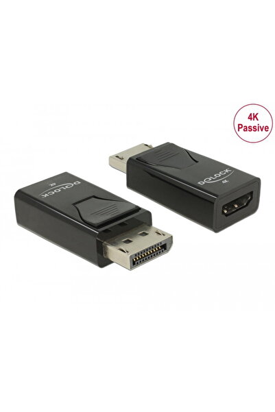 DELOCK Adaptor DP 1.2 St -> HDMI Bu 4K Pasiv Negru