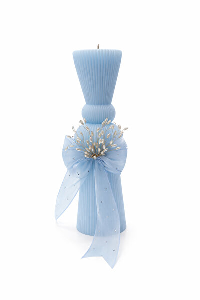 Dany Kids Fashion Blue hourglass candle decorated with a bow, Dany Kids model