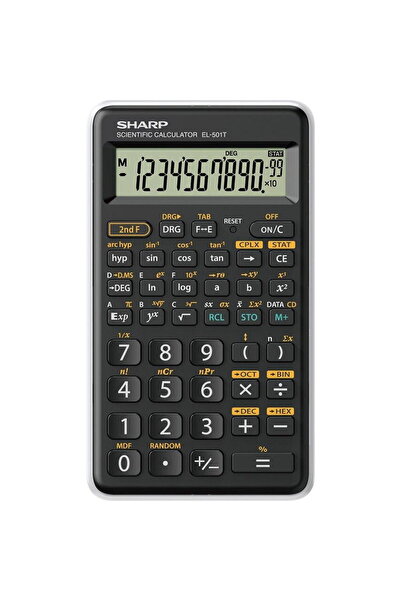 Sharp Scientific Calculator, 10 digits, 131 functions, EL-501TBWH - black/white