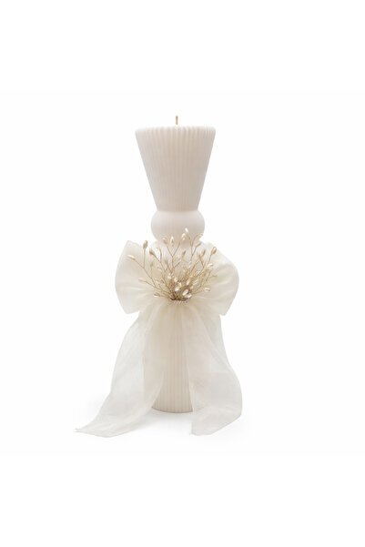 Dany Kids Fashion White hourglass candle decorated with a bow, Dany Kids model