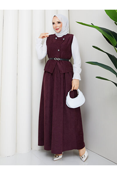 RACE FASHİON Cross-Lined Vest & Skirt Islamic Clothing Set Rc9013