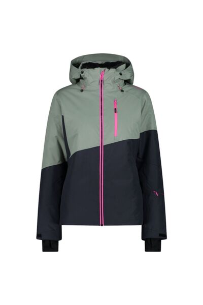 CMP Women's ski jacket 34W4606-Black/Green-46