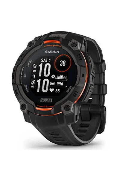 Garmin Instinct 3 Solar 45 mm Negru/Portocaliu