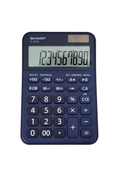 Sharp Office Calculator, 10 digits, 149x100x27mm, dual power, EL-M335BBL - na...