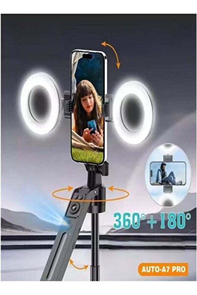 PLOKAMA AI 360° Auto Face Tracking Tripod with Light & Stand – P10 Pro Smart ...