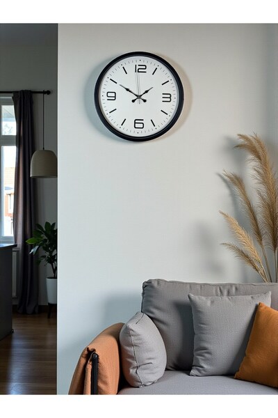 Leyaton 36 cm Black Decorative Wall Clock Lwlhm-Ytrs345