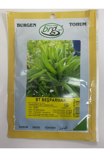 burgen tohum BT Beşparmak Acı Süs Biber Tohumu 10 gram