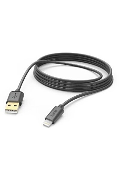 Hama Cablu de încărcare, USB-A - Lightning, 3 m, negru