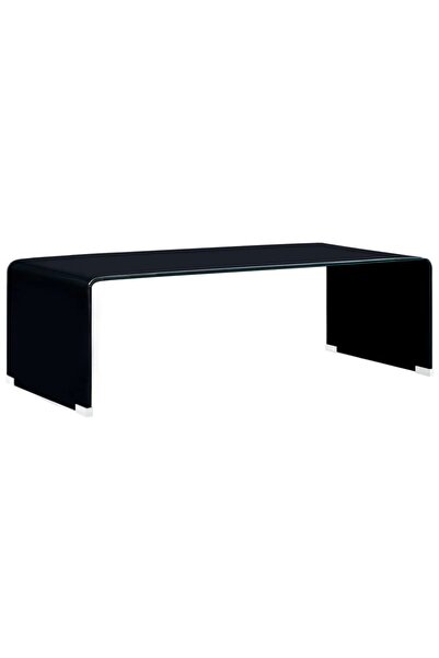 Concept Τραπεζάκι σαλονιού, μαύρο, 98x45x31 cm, σκληρυμένο γυαλί