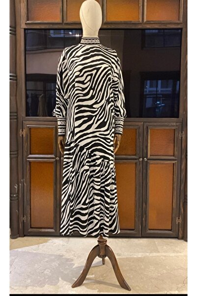 Zems Zebra Desen Elbise