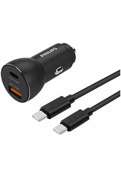 Philips Car Charger 36W with 1 USB-A + USB C