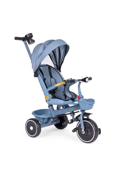 Ecotoys Tricycle, 2 in 1, rotating seat, melodies and lights, cover, blue KID...
