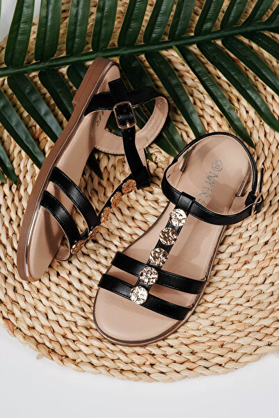 Zaira Girls' black Sandals made of eco- Leather Maria #21985 - 29