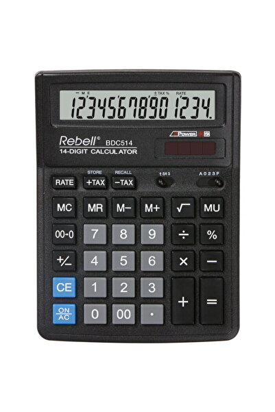 rebell Calculator de birou, 14 cifre, 193 x 143 x 38 mm, BDC 514 - negru