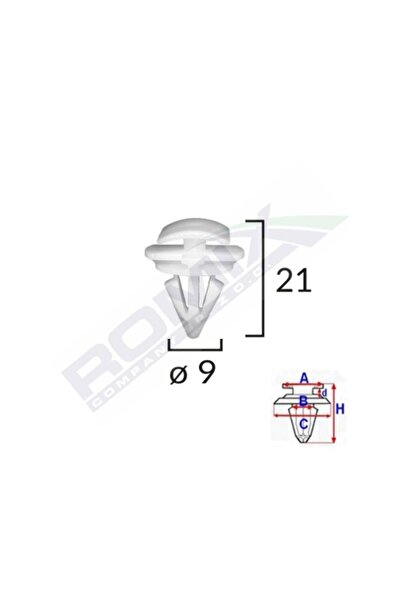 ROMİX Exterior Threshold Clips for Passat B 6 Set of 10