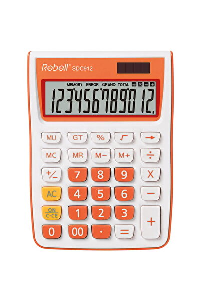 rebell Calculator de birou, 12 cifre, 145 x 104 x 26 mm, SDC 912 - alb/portoc...