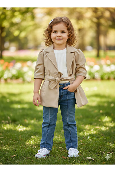 My Lusa baby wear Nora Κοριτσίστικο Σετ 3 τεμαχίων: Καμπαρντίνα, Τζιν Παντελό...