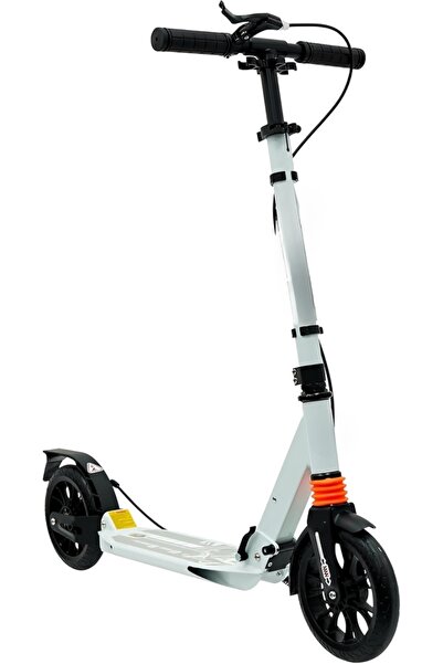Generic Urban Kick Scooter 939 - 200mm Big Wheels - Dual Suspension - Foldable White Commuter