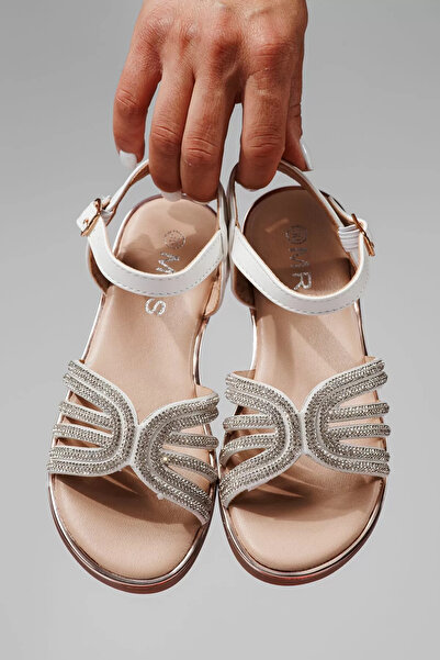 Zaira White girls' Sandals made of eco- Leather Lola2 #21997