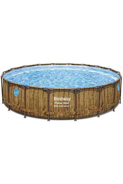 BESTWAY Set piscină cu cadru, pompă de filtrare inclusă, 549 x 122 cm, maro
