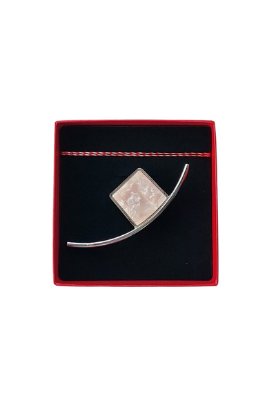Abundo Elegant martisor brooch, Abstract Square