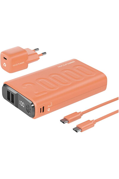 realpower PB-20000 External Battery Orange Set 20,000mAh