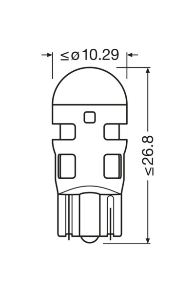 ams-OSRAM SET BECURI AUTO ELECTRICE 2 LED AUXILIARE 12 V (W 5 W) ALB 6000 K