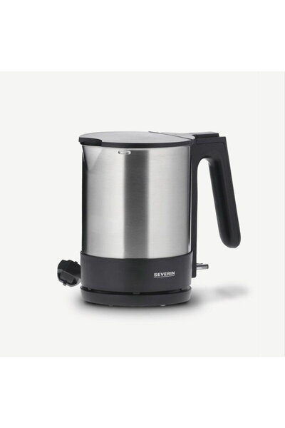Severin WK 3409 electric kettle 1.7 L 2200 W Black, Stainless steel