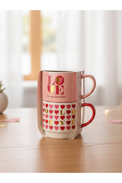 Tohana Double Heart Porcelain Mug