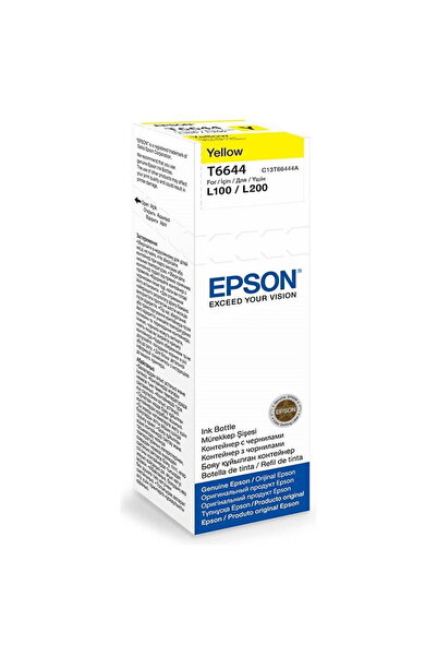 EPSON Μπουκάλι κίτρινου μελανιού T6644 (70ml), αυθεντικό, για L120, L110, L13...