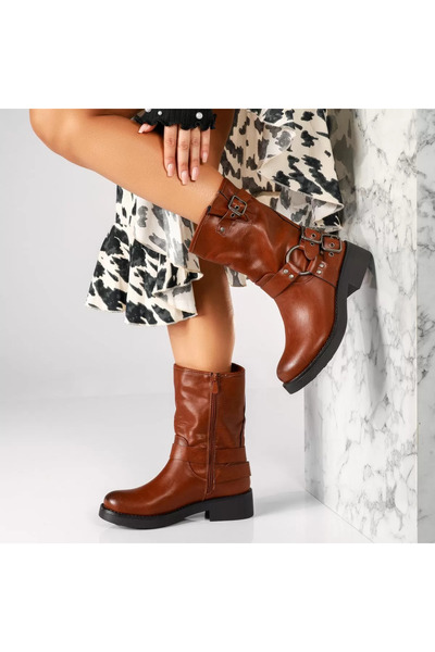 Zaira Women's Fur Boots Nevaeh Beige #17635 - 38