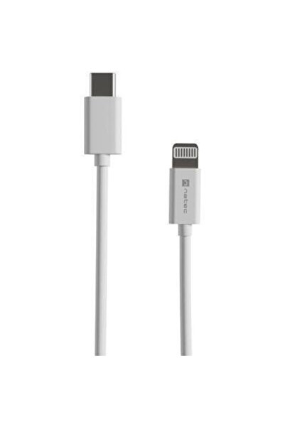 Natec CABLU LIGHTNING(M)->USB-C(M) 1M ALB MFI