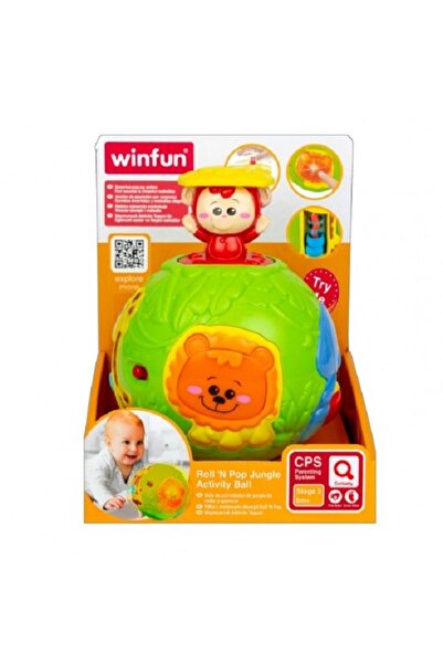 Generic Brand Jucarie interactiva cu activitati, Minge Jungle, cu sun...