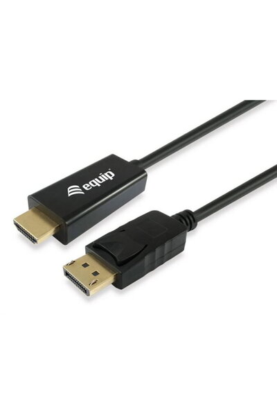 EQUIP Cablu DisplayPort la HDMI St/St 2.0m 4K/30Hz Negru