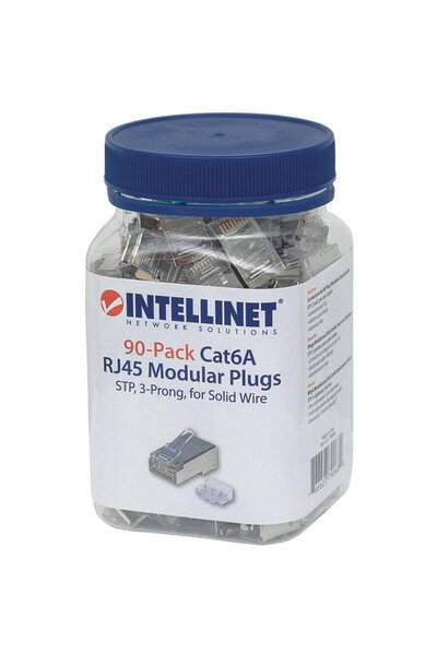 Intellinet Mufă modulară RJ45 Cat6A STP cu 3 pini, 90 buc.