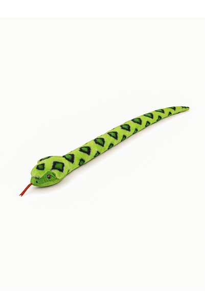 Pufu Toys لعبة وسادة على شكل ثعبان لطيف مقاس 100 سم باللون الأخضر