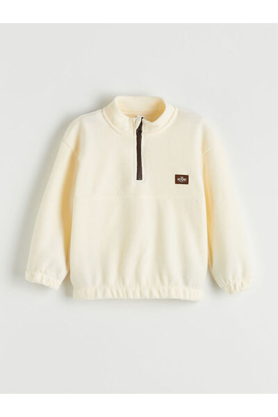 LC Waikiki Bež Visoka kragna Dječačka Flis Dukserica