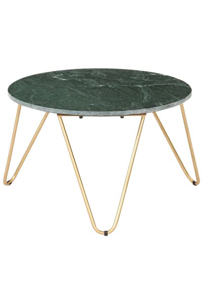 Concept Masă de cafea verde 65x65x42 cm aspect marmură piatră