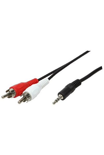 LogiLink Cablu audio 1x 3.5mm -> 2x Cinch St/St 5.00m negru