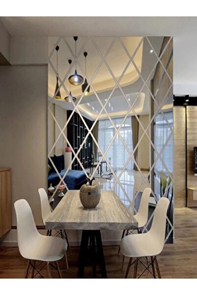 ROVERIM Set 32 Oglinzi Acrilice, Auto-adeziv Decorativ pentru Baie Living si Bucatarie 50 x 100 cm