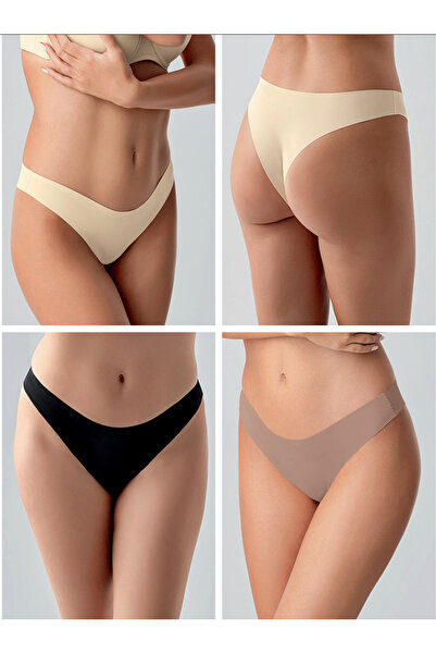 Slendos Women'S, Laser Cut, Non-Marking, Brazilian 3 Piece Panties
