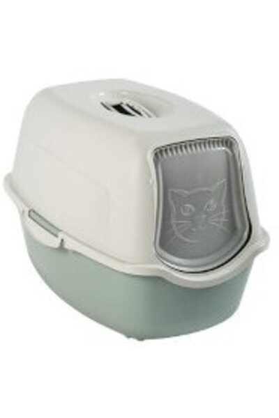 Rotho Bailey Hooded litter box Green, White
