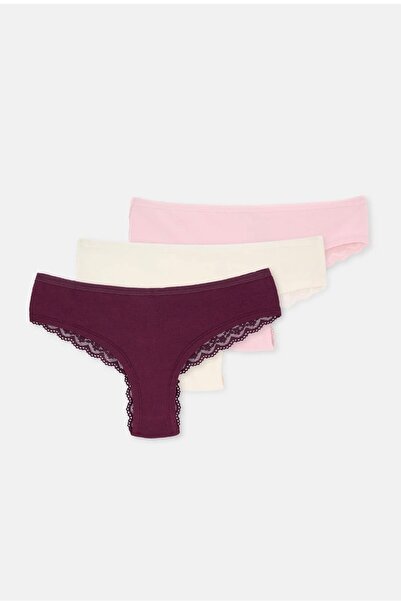 Dagi DÜZ BRAZILIAN KÜLOT 3'LÜ