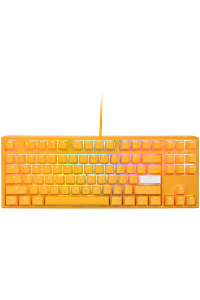 Ducky One 3 Yellow TKL RGB LED - MX-Red (US) Gaming Keyboard