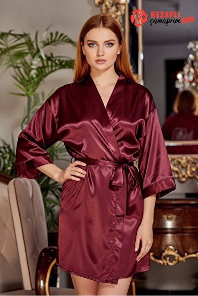 gd goldoremi 6524 Women's Bridal Dowry Long Loose Sleeve Bride Satin Nightgown