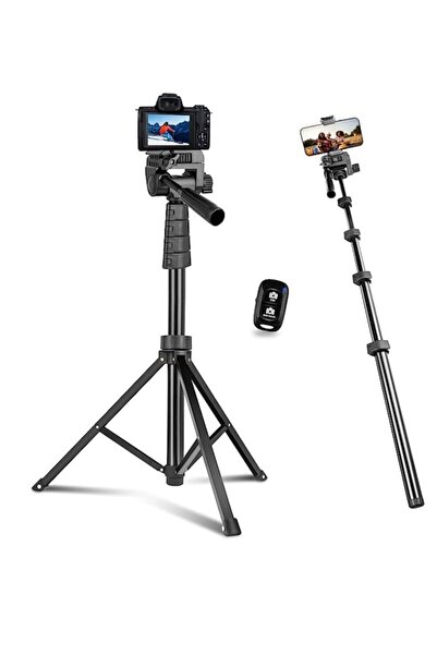 Jmary Tripod Stand With Selfie Stick Black