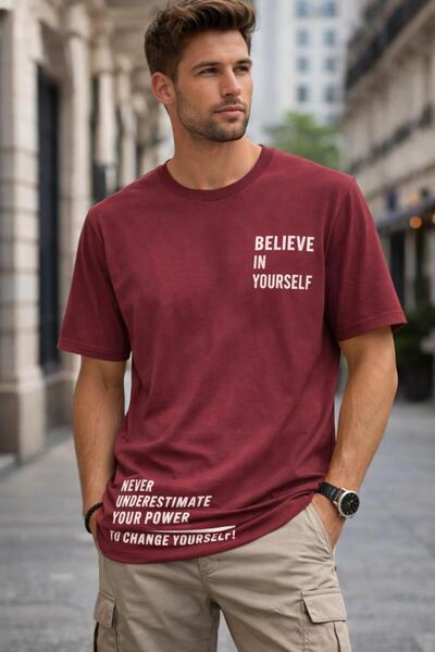 ALnama Men's T-shirt with writing and in colors