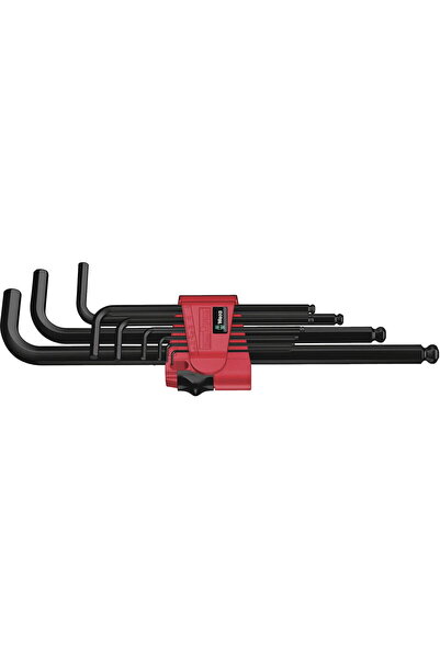 wera Σετ κλειδιών Hex-Plus 6 μετρικών εξαγωνικών κλειδιών, BlackLaser, 9 τεμα...